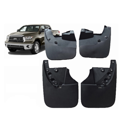 Wear-resisting and Anti-Corrosion Mud Flaps Splash Guard Set Pickup Truck Rear and Wheel Police Black Plastic Mud Flaps For Toyota Tundra
