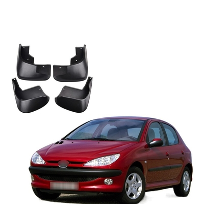 aletas da lama dos protetores de 4Pcs EVA Car Fender Mud Flaps Front Rear Mudflaps Mud Splash para Peugeot 206 1998-2012
