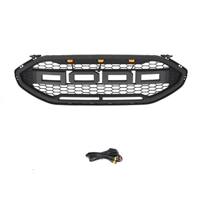 ABS factory wholesale supply 3pcs led lights car custom front parrilla matte black grill fit for ford edge 2019